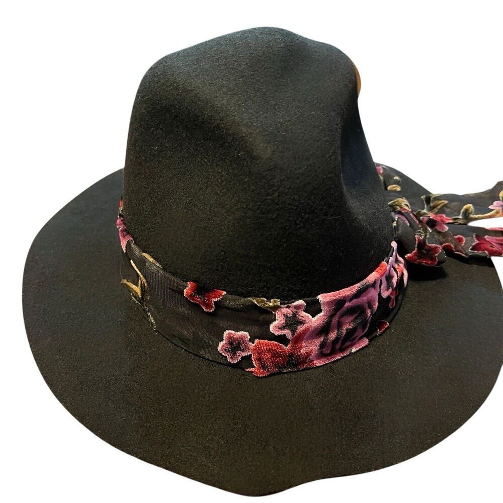 Chico's Hat Women's Size 7 (up to) One Size Black New with Tags Relaxed Fedora
